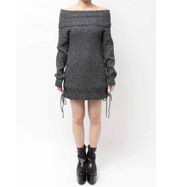 GYDA「2WAYオフショルラメニットチュニック」|チュニック|