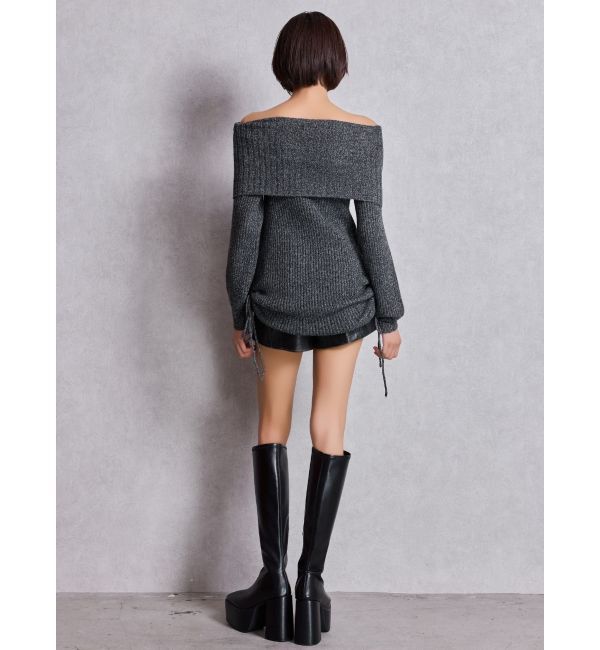 GYDA「2WAYオフショルラメニットチュニック」|チュニック|