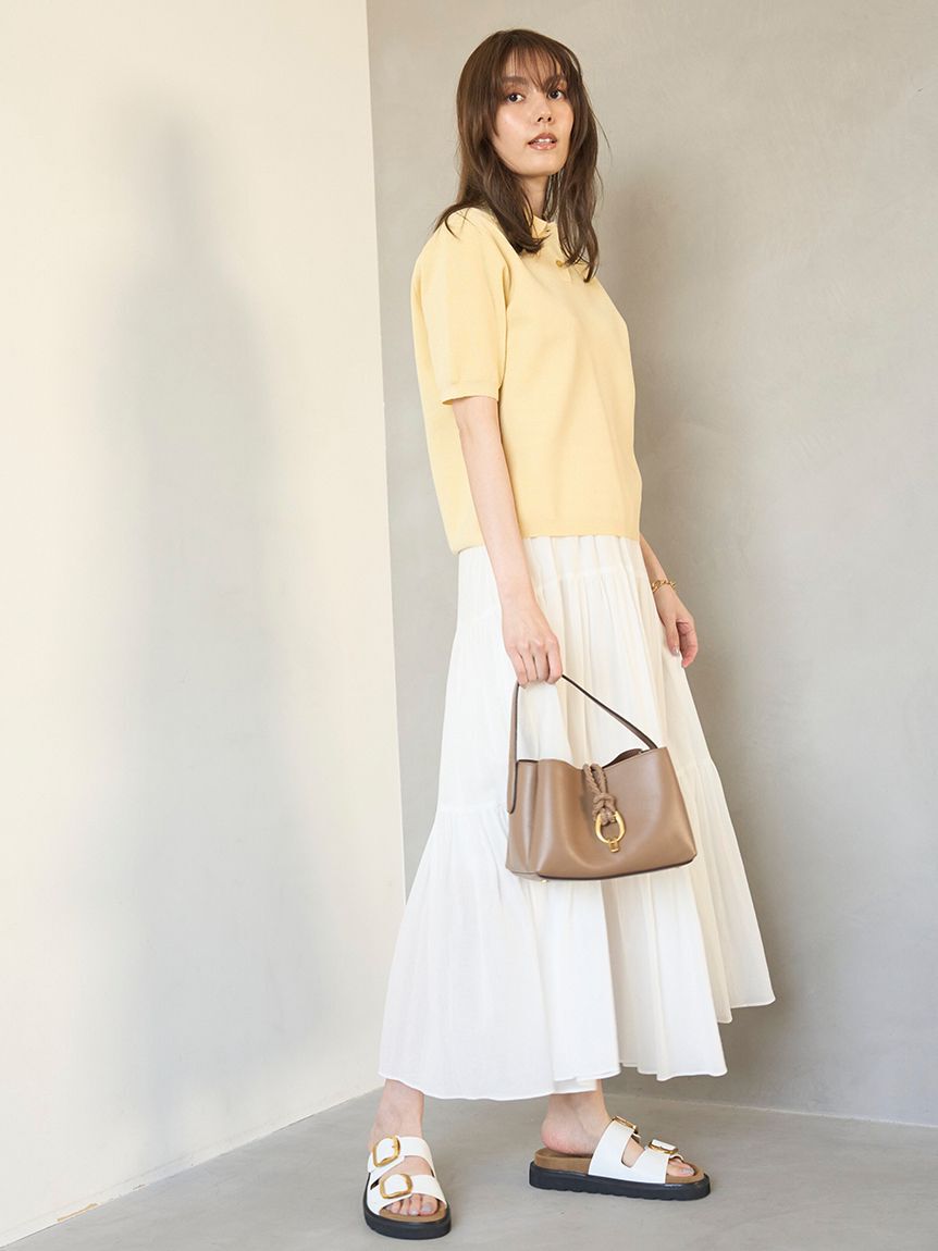 Mila Owen「マキシ丈ボリュームティアードスカート」|スカート|