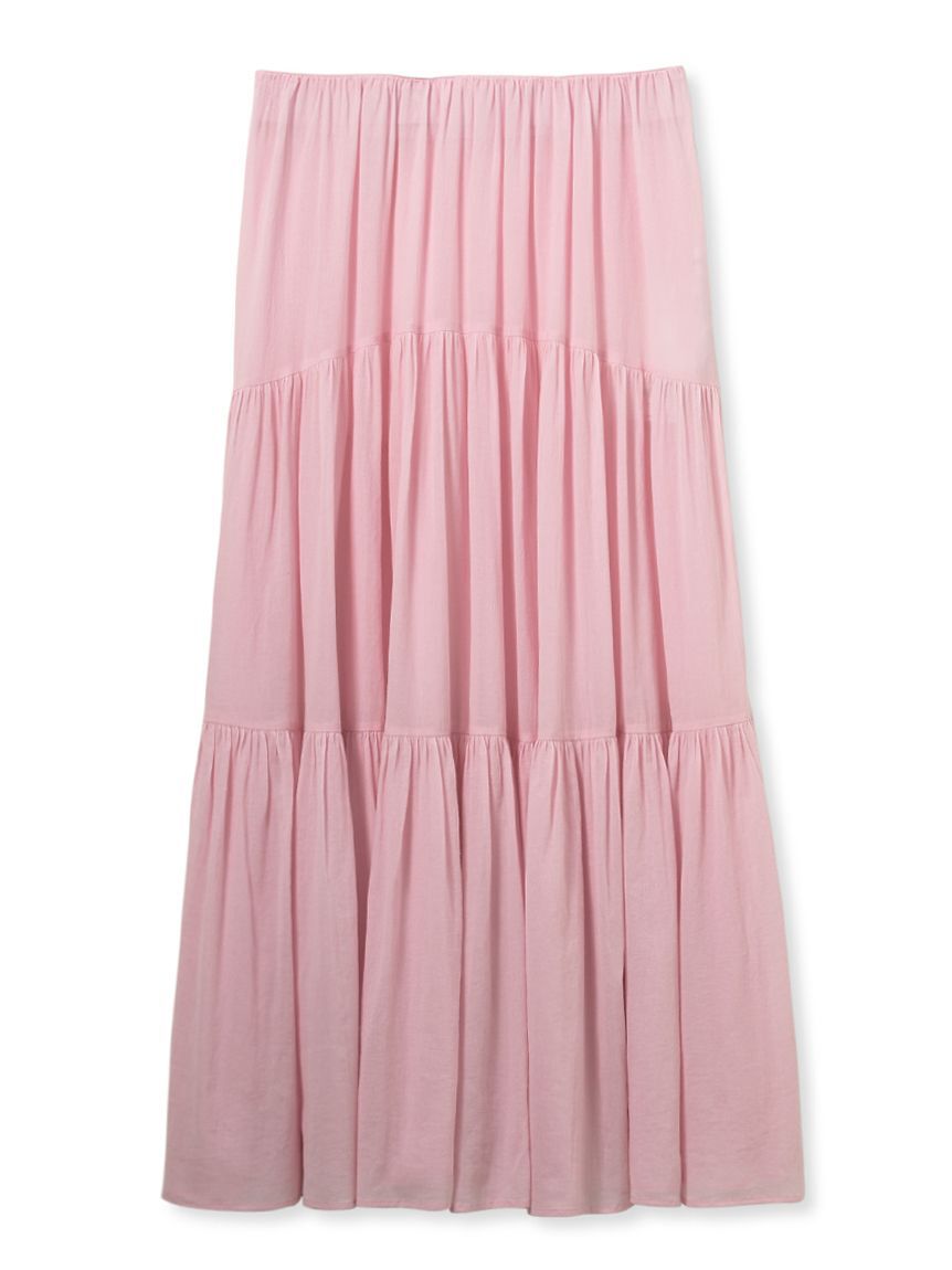 Mila Owen「マキシ丈ボリュームティアードスカート」|スカート|PNK
