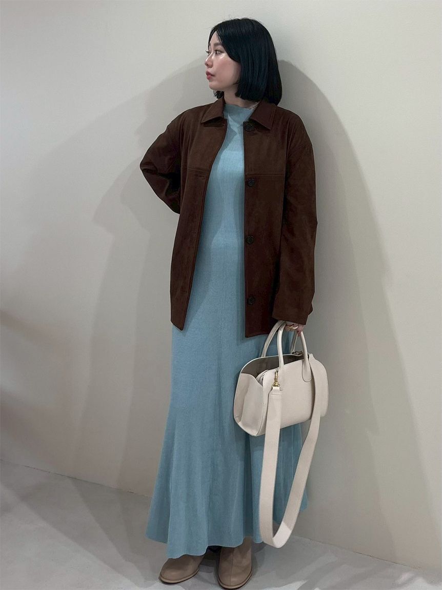 Mila Owen「【セットアイテム】2wayスヌードオフショルリブニットワンピース」|ワンピース|