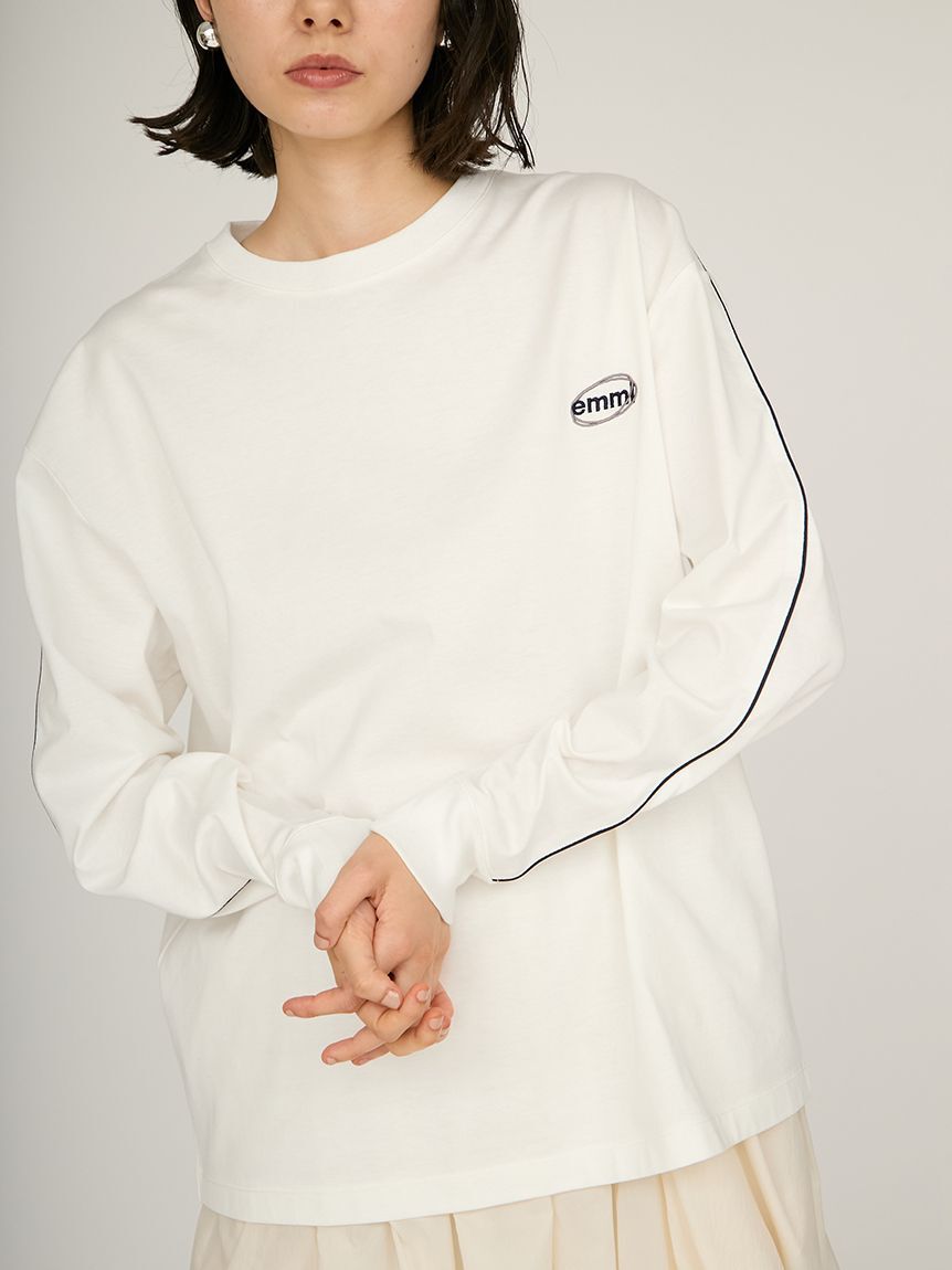 emmi atelier「emmiロゴロングTシャツ」|Tシャツ・カットソー|