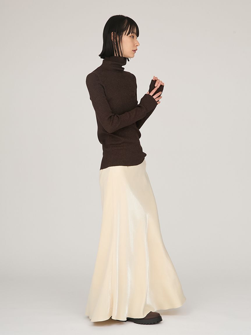 emmi atelier「シャイニーサテンナロースカート」|スカート|