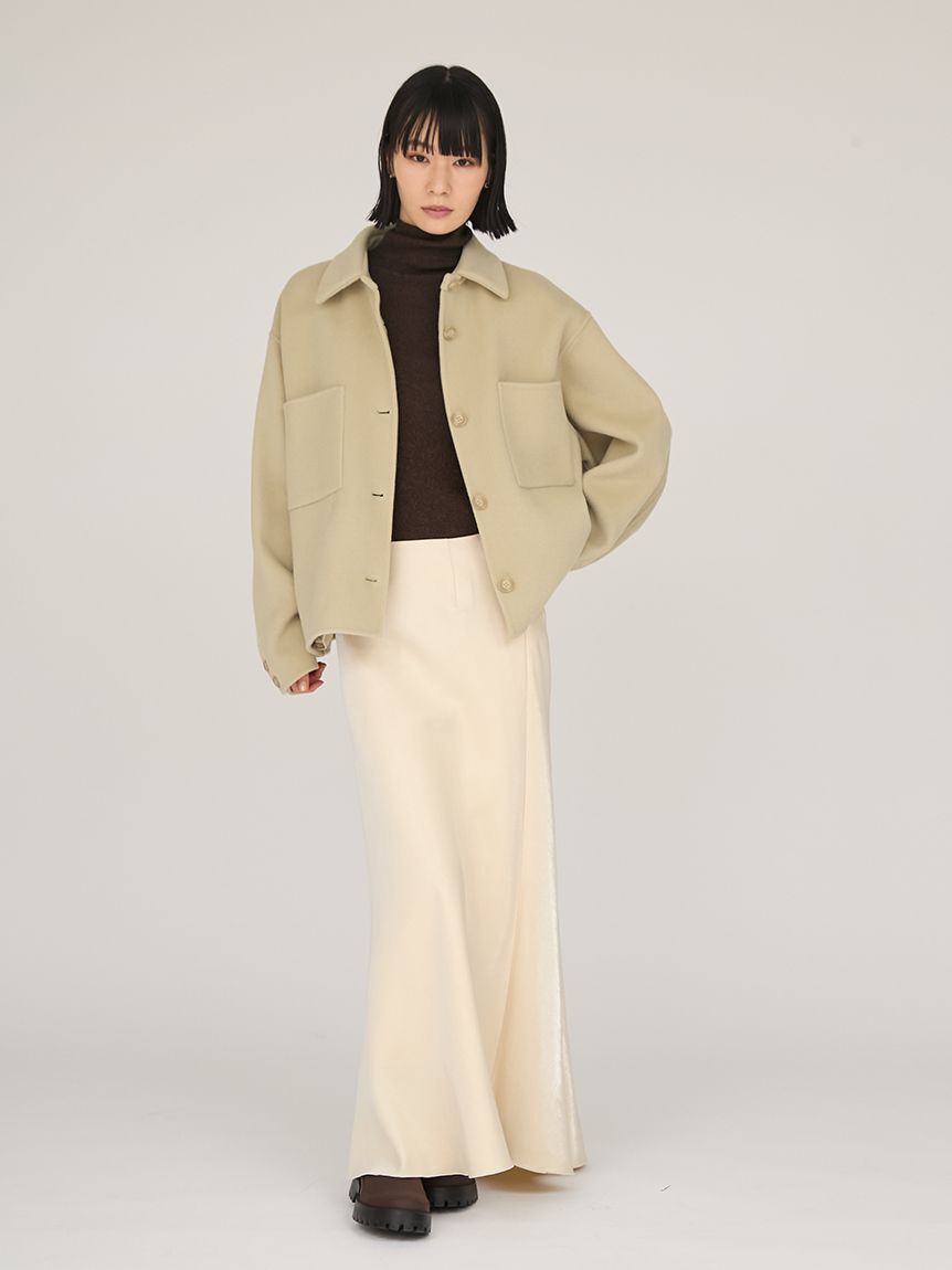 emmi atelier「シャイニーサテンナロースカート」|スカート|