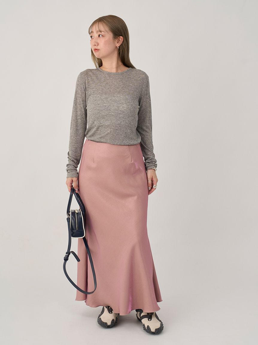 emmi atelier「シャイニーサテンナロースカート」|スカート|