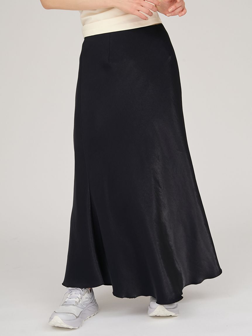 emmi atelier「シャイニーサテンナロースカート」|スカート|