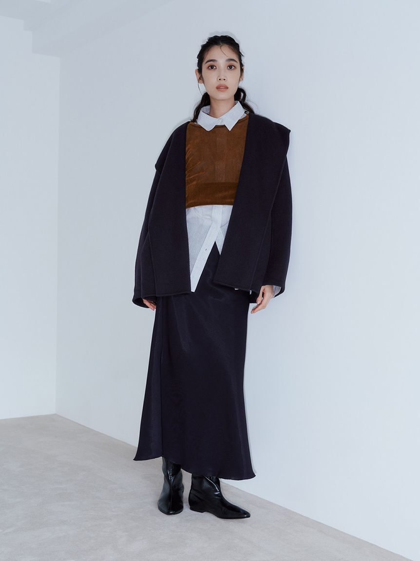 emmi atelier「シャイニーサテンナロースカート」|スカート|