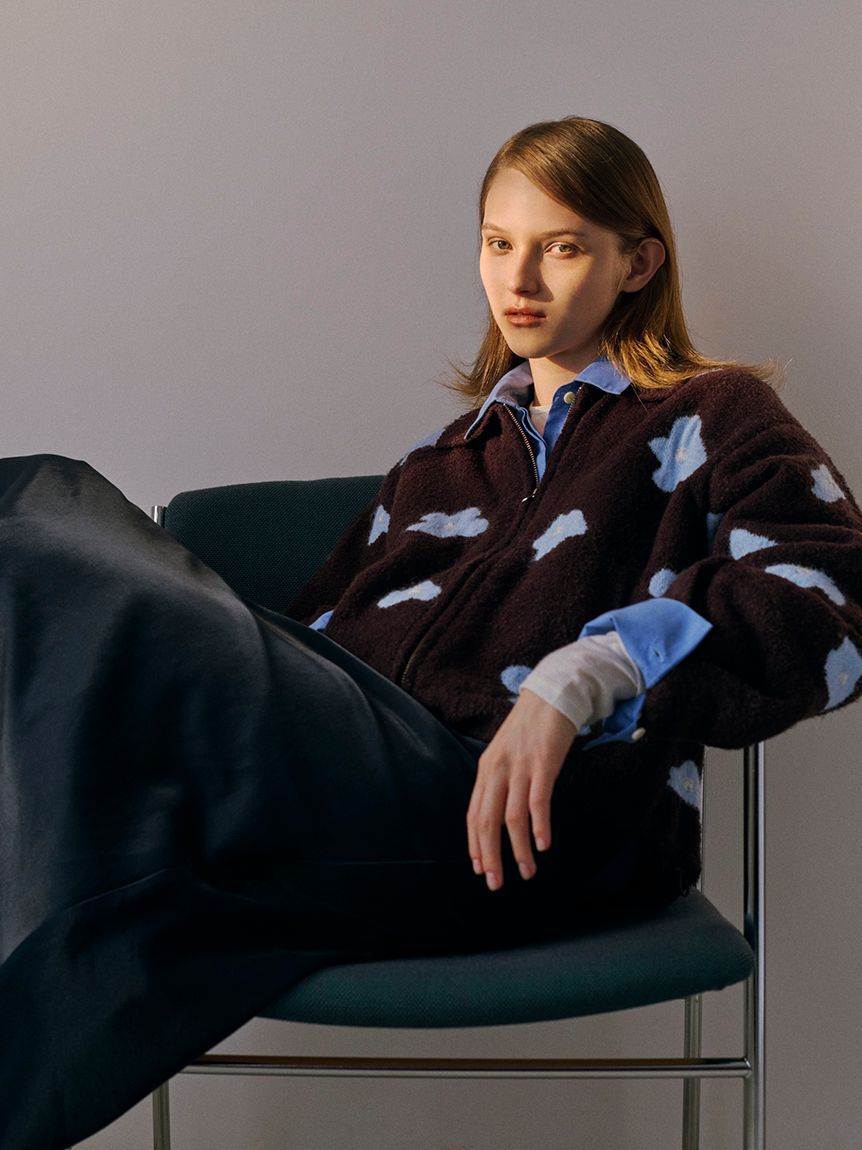 emmi atelier「シャイニーサテンナロースカート」|スカート|NVY