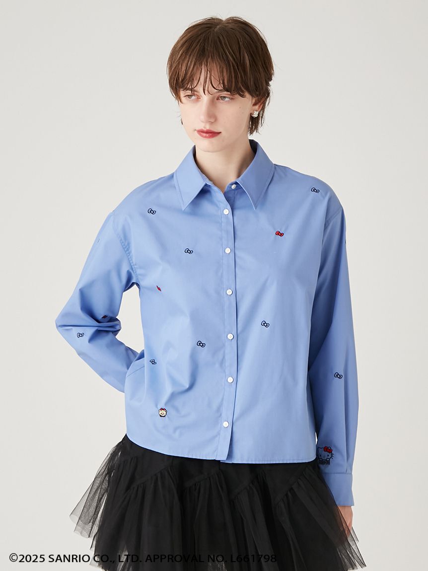 FURFUR「HELLO KITTYリボン刺繍シャツ」|シャツ・ブラウス|