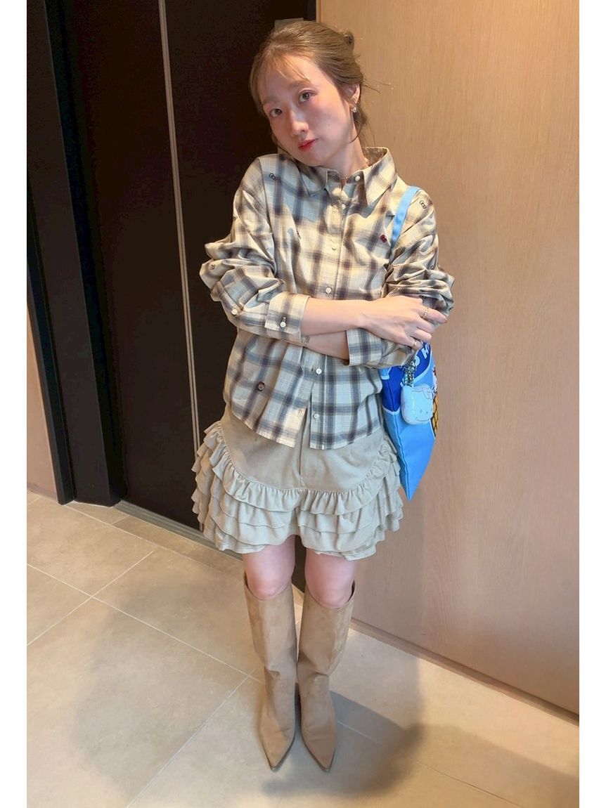 FURFUR「HELLO KITTYリボン刺繍シャツ」|シャツ・ブラウス|