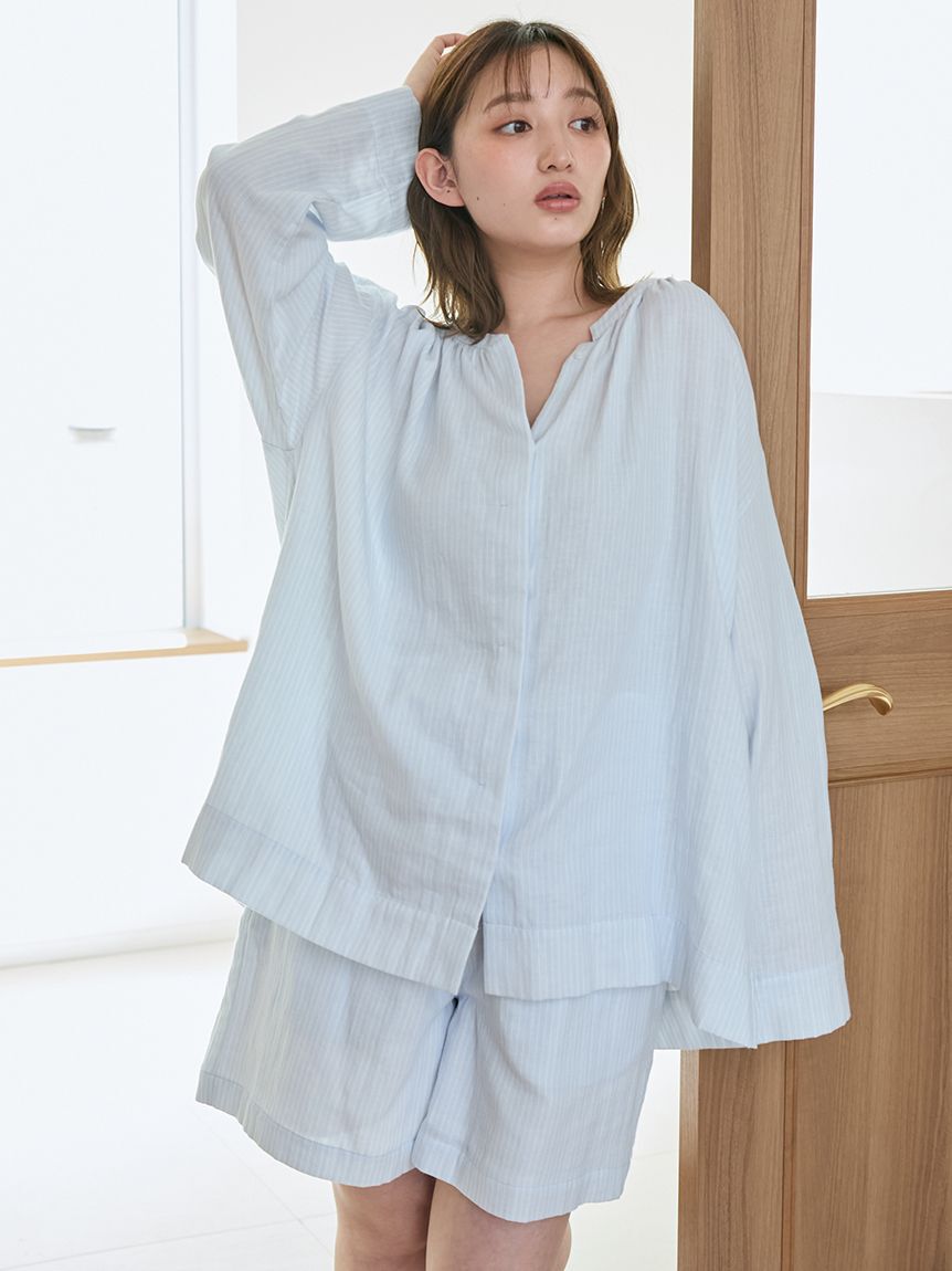 gelato pique「ガーゼストライプショートパンツ」|ルームウェア|BLU