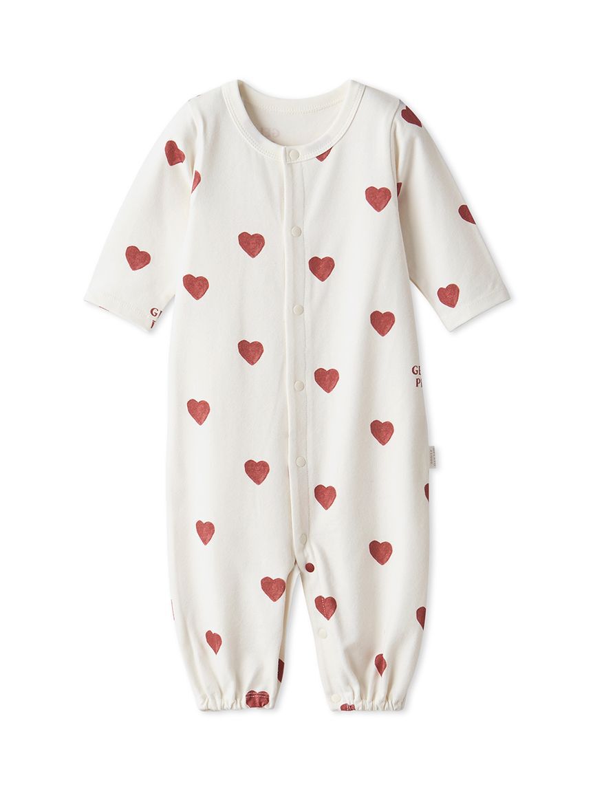 GELATO PIQUE KIDS & BABY「【BABY】新生児ハート柄2WAYオール」|ロンパース|RED