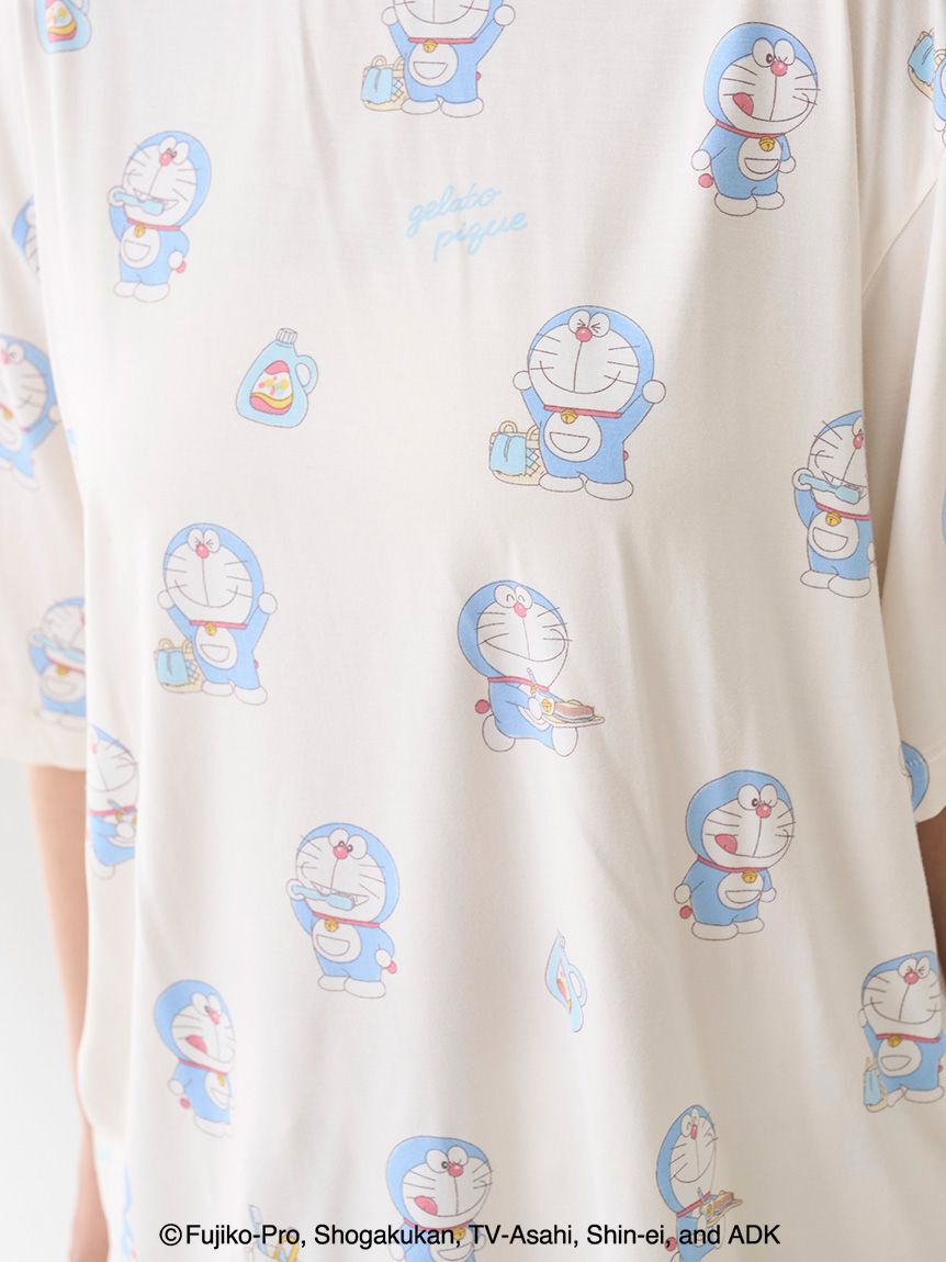 gelato pique「【ドラえもん】【ユニセックス】おはようおやすみTシャツ」|ルームウェア|