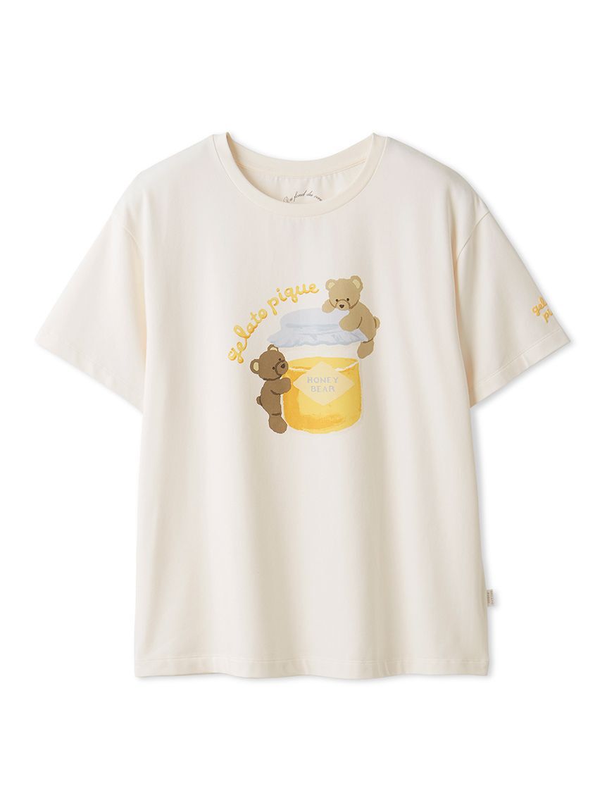gelato pique「はちみつベア柄ワンポイントTシャツ」|ルームウェア|
