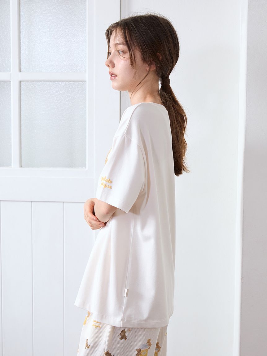 gelato pique「はちみつベア柄ワンポイントTシャツ」|ルームウェア|