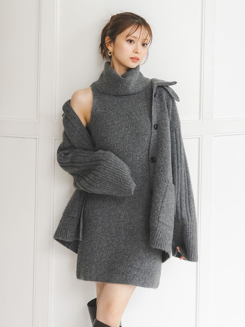 SNIDEL「タートルネックミニニットワンピース」|ワンピース|