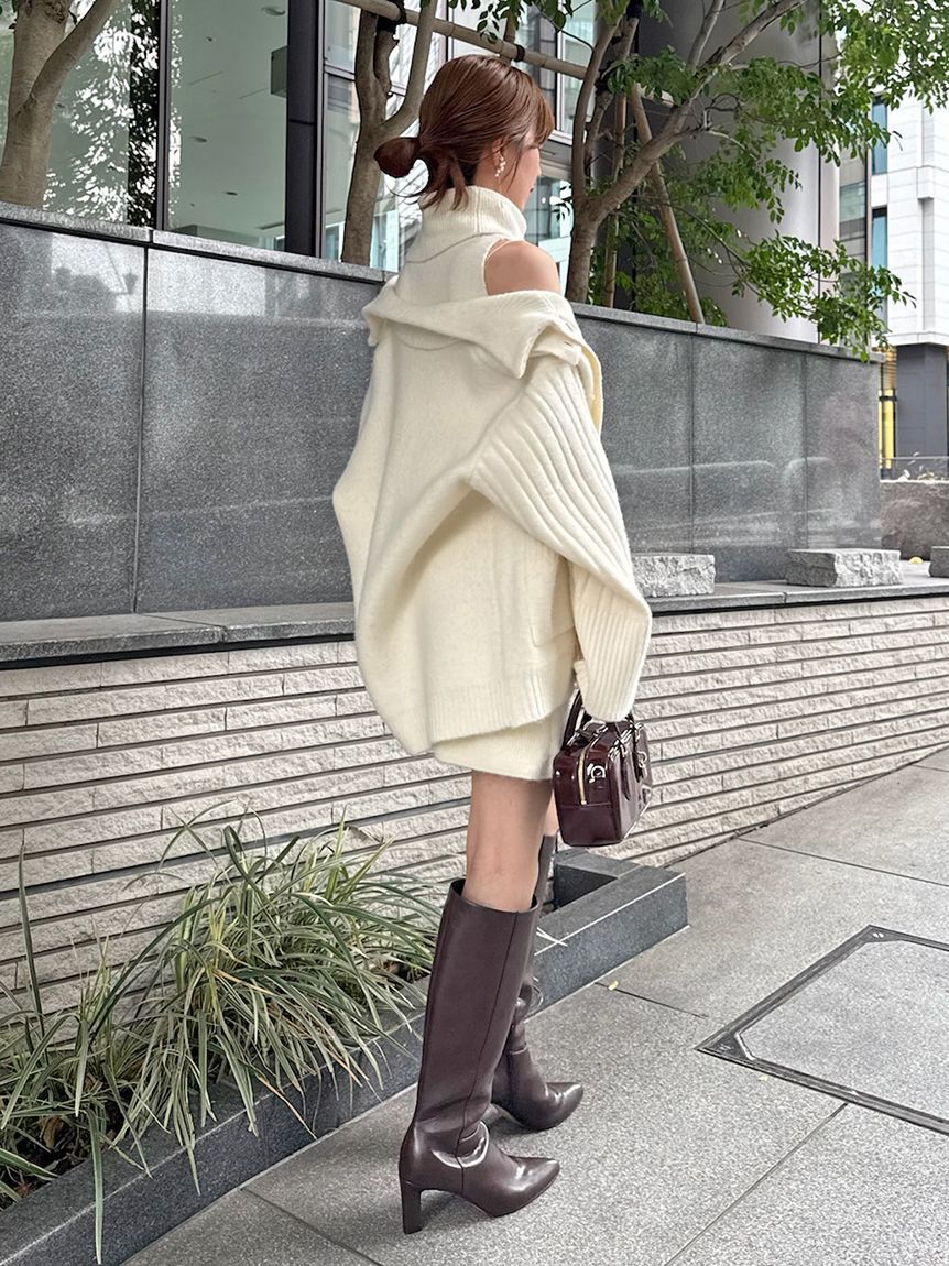 SNIDEL「タートルネックミニニットワンピース」|ワンピース|