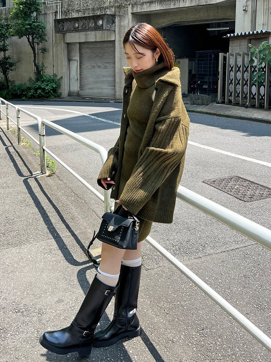 SNIDEL「タートルネックミニニットワンピース」|ワンピース|