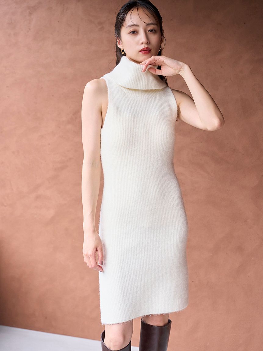 SNIDEL「タートルネックミニニットワンピース」|ワンピース|