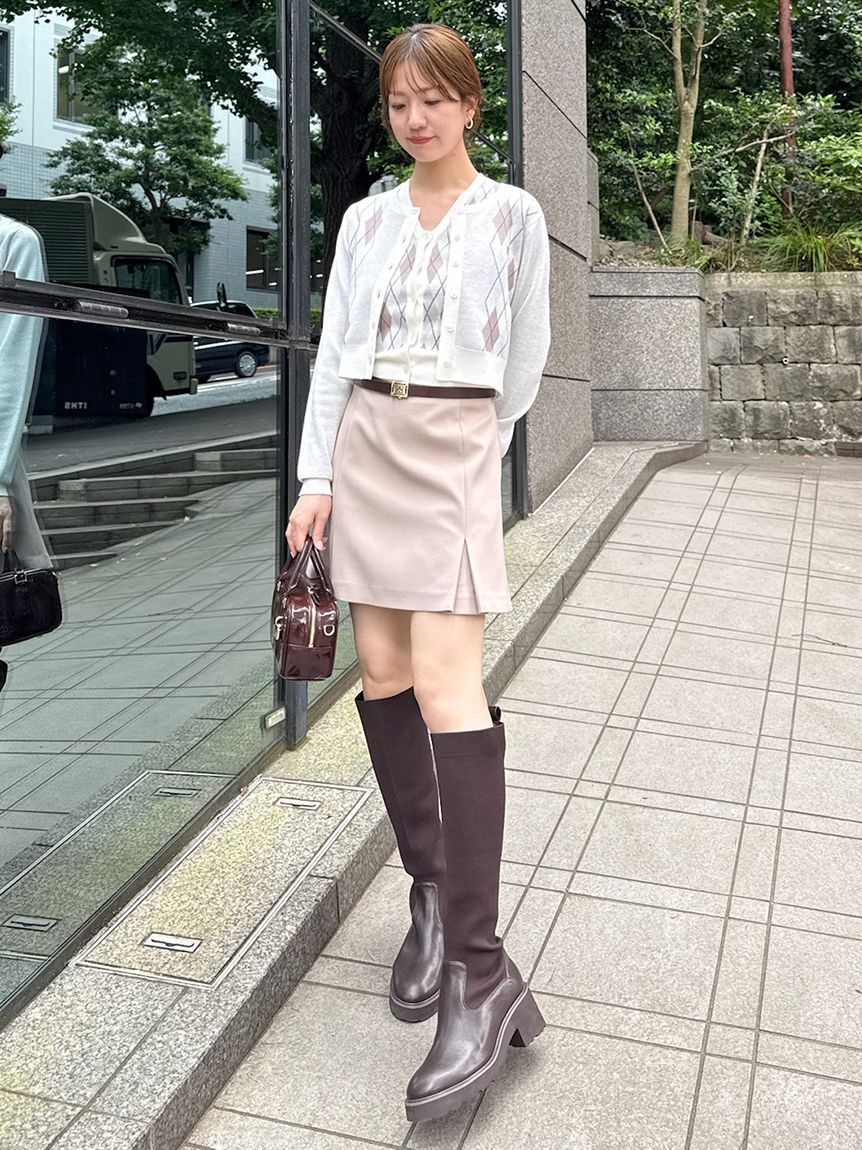 SNIDEL「アーガイルカーディガン」|カーディガン|