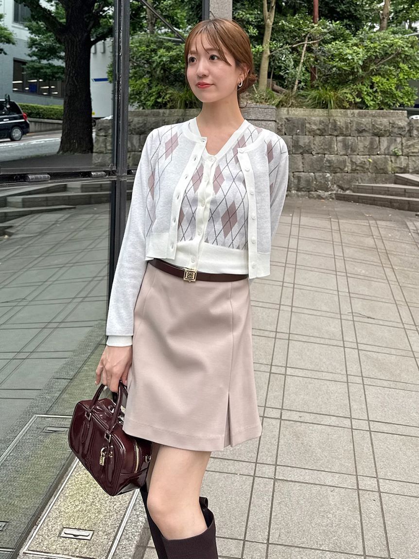 SNIDEL「アーガイルカーディガン」|カーディガン|