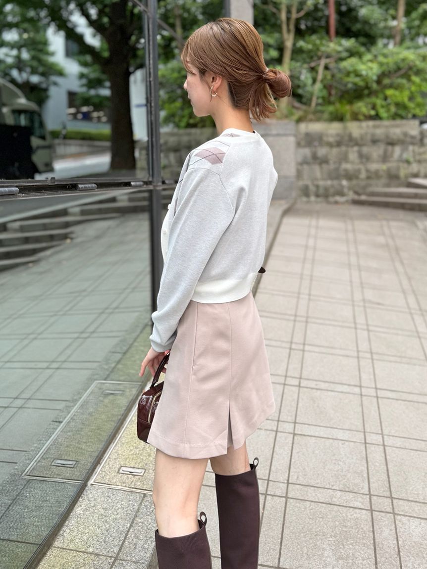 SNIDEL「アーガイルカーディガン」|カーディガン|