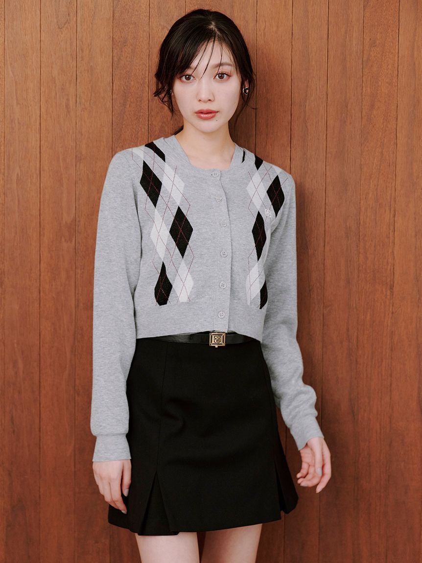 SNIDEL「アーガイルカーディガン」|カーディガン|