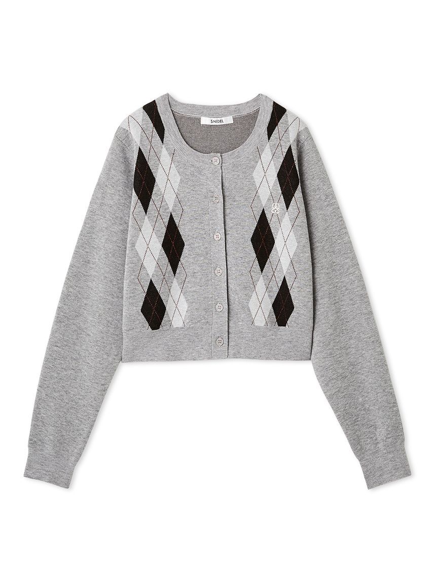 SNIDEL「アーガイルカーディガン」|カーディガン|