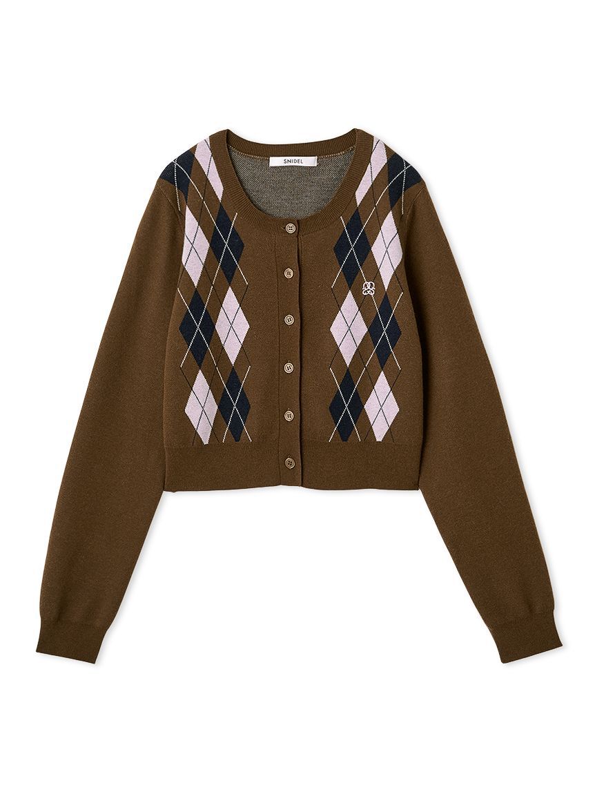 SNIDEL「アーガイルカーディガン」|カーディガン|