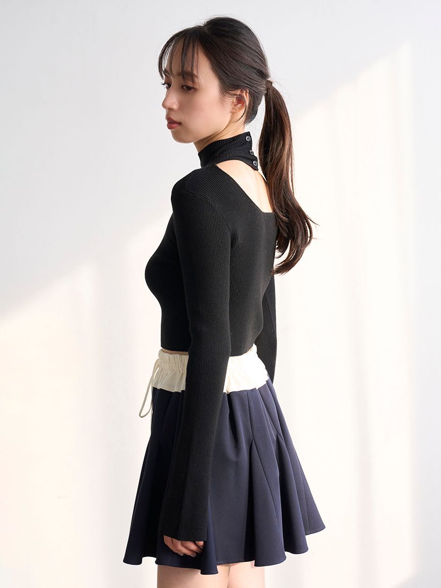 SNIDEL「2wayクロップドハイネックプルオーバー」|ニット・セーター|