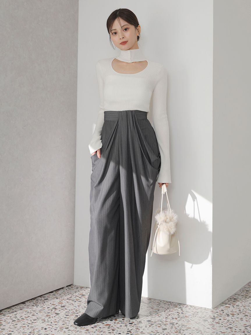 SNIDEL「2wayクロップドハイネックプルオーバー」|ニット・セーター|