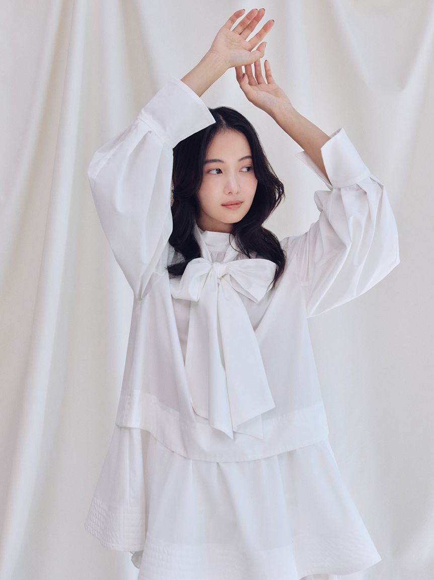 SNIDEL「Sustainableバリエボリュームチュニックブラウス」|シャツ・ブラウス|