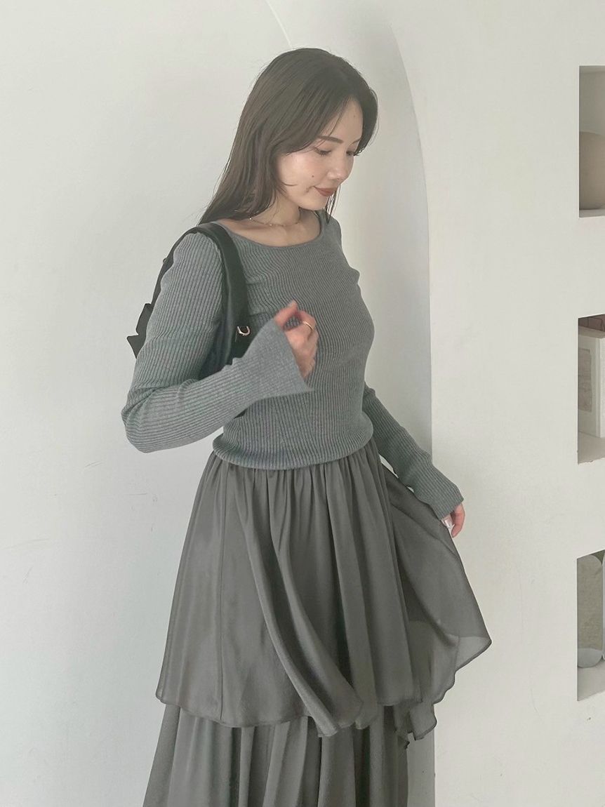 FRAY I.D「ニットドッキングワンピース」|ワンピース|