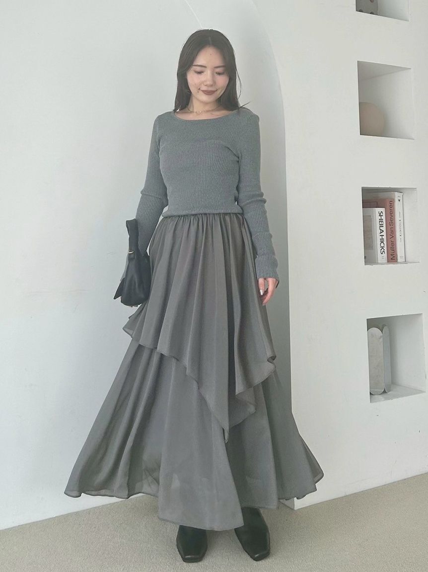 FRAY I.D「ニットドッキングワンピース」|ワンピース|