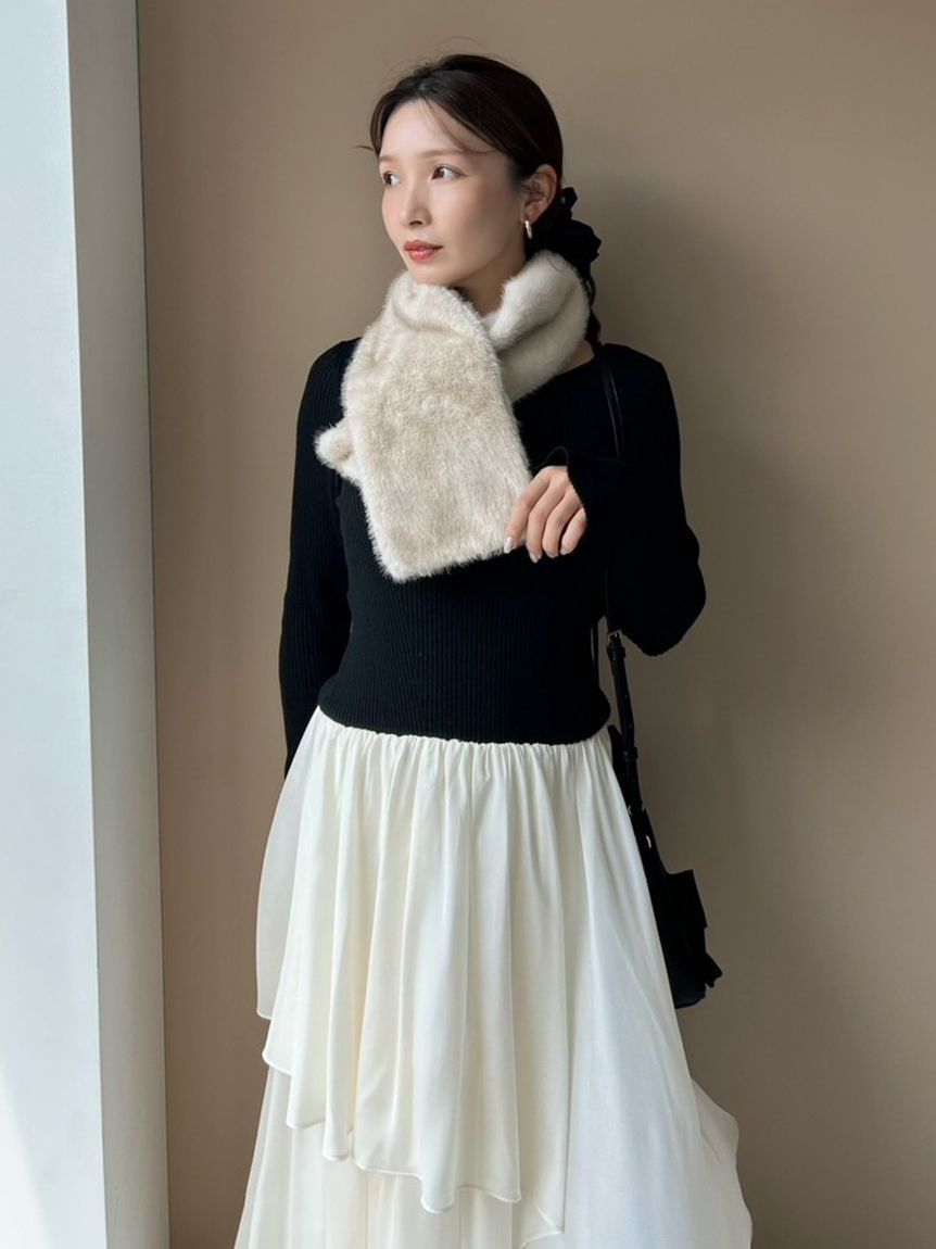 FRAY I.D「ニットドッキングワンピース」|ワンピース|