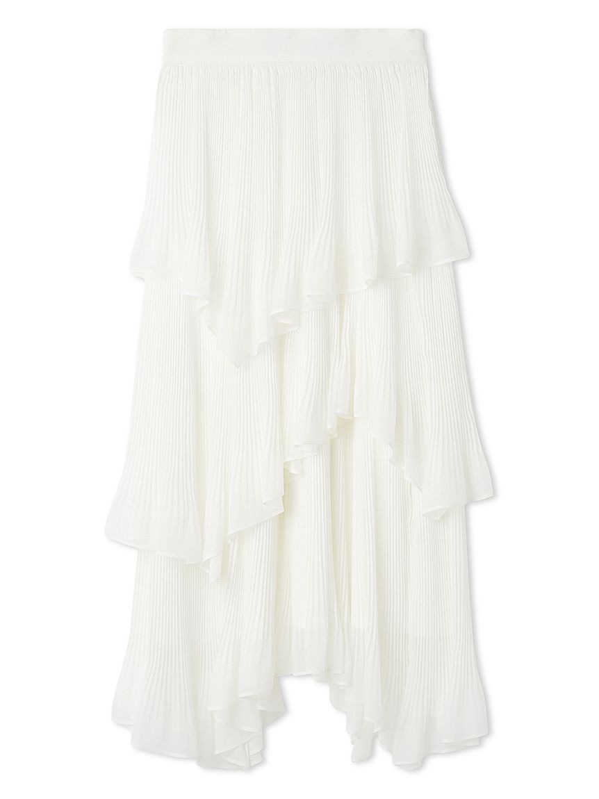 FRAY I.D「ランダムティアードシアープリーツスカート」|スカート|