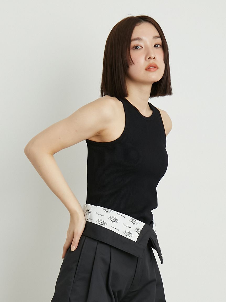 LILY BROWN Lingerie「【LILY BROWN Lingerie】カップインアメスリ/サントーニ」|タンクトップ|BLK