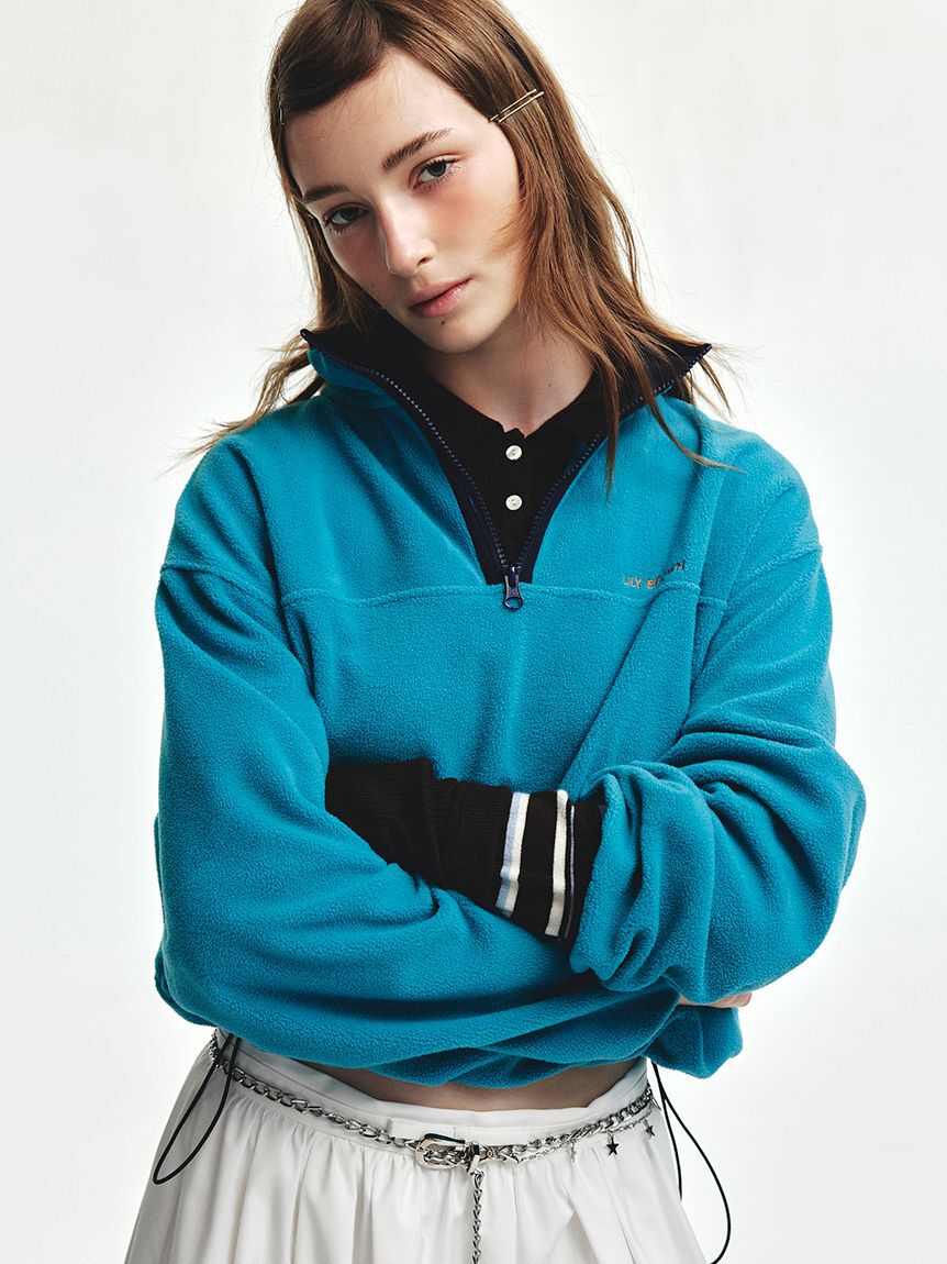 LILY BROWN「シャツレイヤードニットトップス」|ニット・セーター|