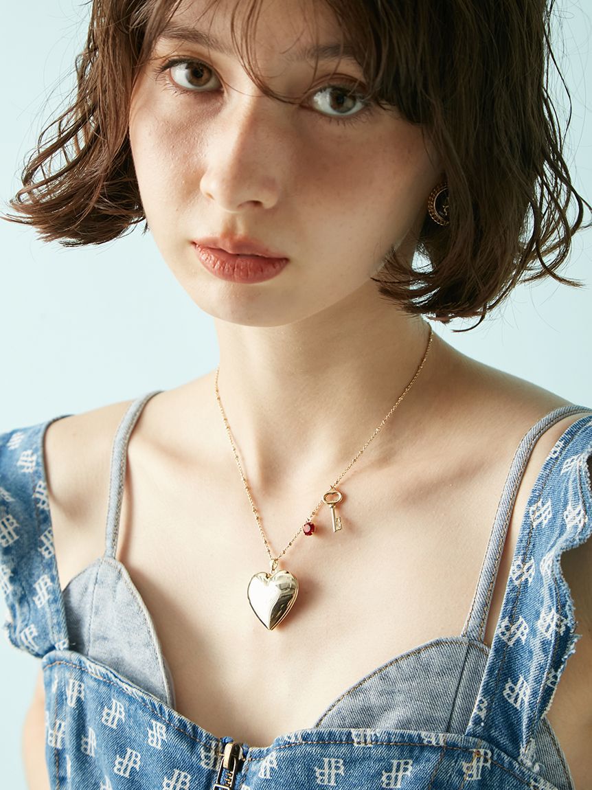 LILY BROWN「イニシャルハートロケットネックレス」|ネックレス|
