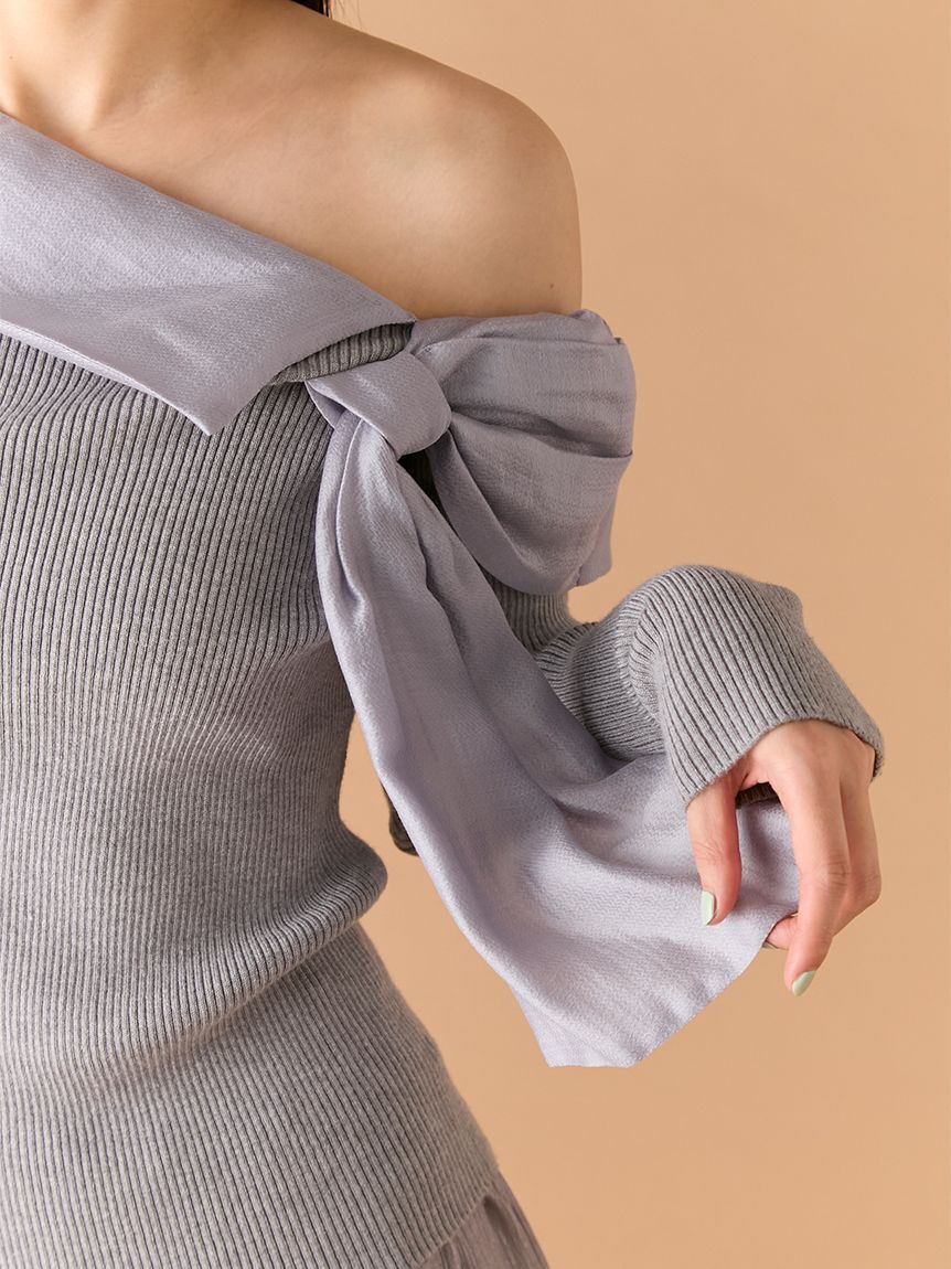 LILY BROWN「リボンディテールドッキングニット」|ニット・セーター|