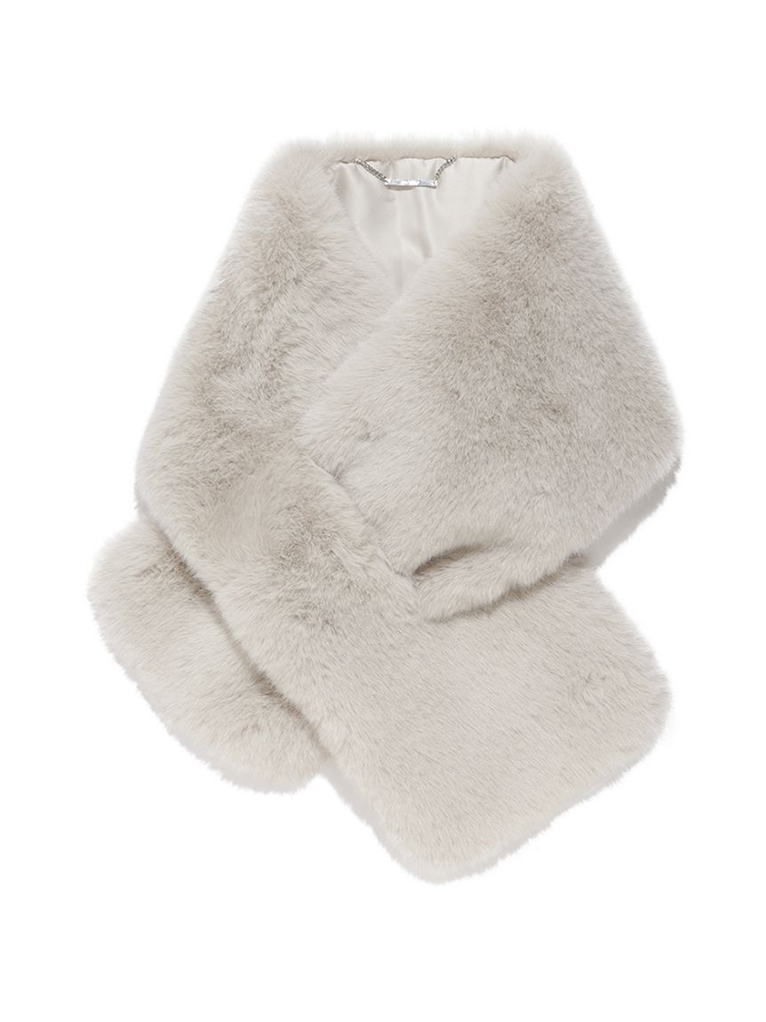 CELFORD「ビジュー付きフェイクファーストール」|マフラー|