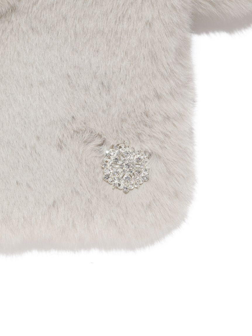 CELFORD「ビジュー付きフェイクファーストール」|マフラー|