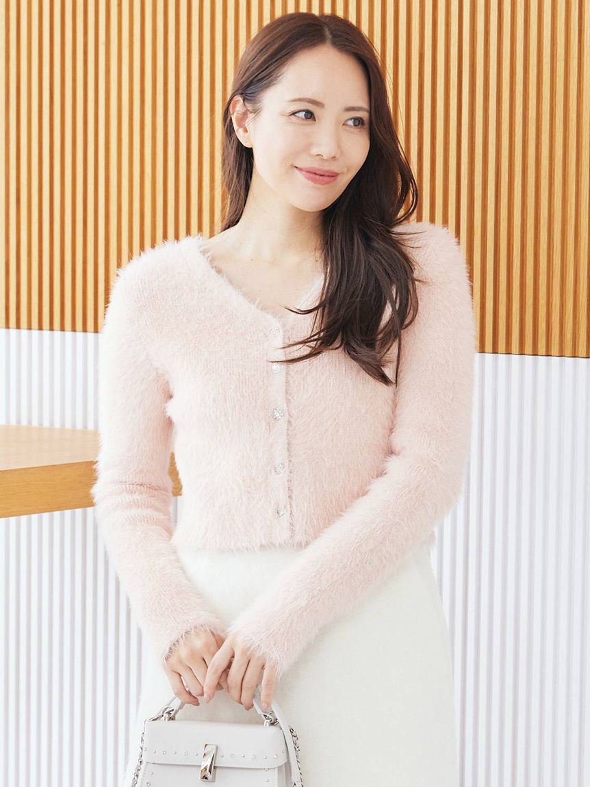 CELFORD「フェザーヤーンビジュー釦カーディガン」|カーディガン|LPNK