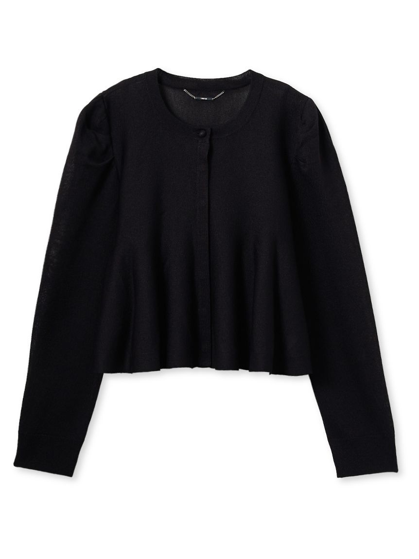 CELFORD「ペプラムシアーニットカーディガン」|カーディガン|BLK