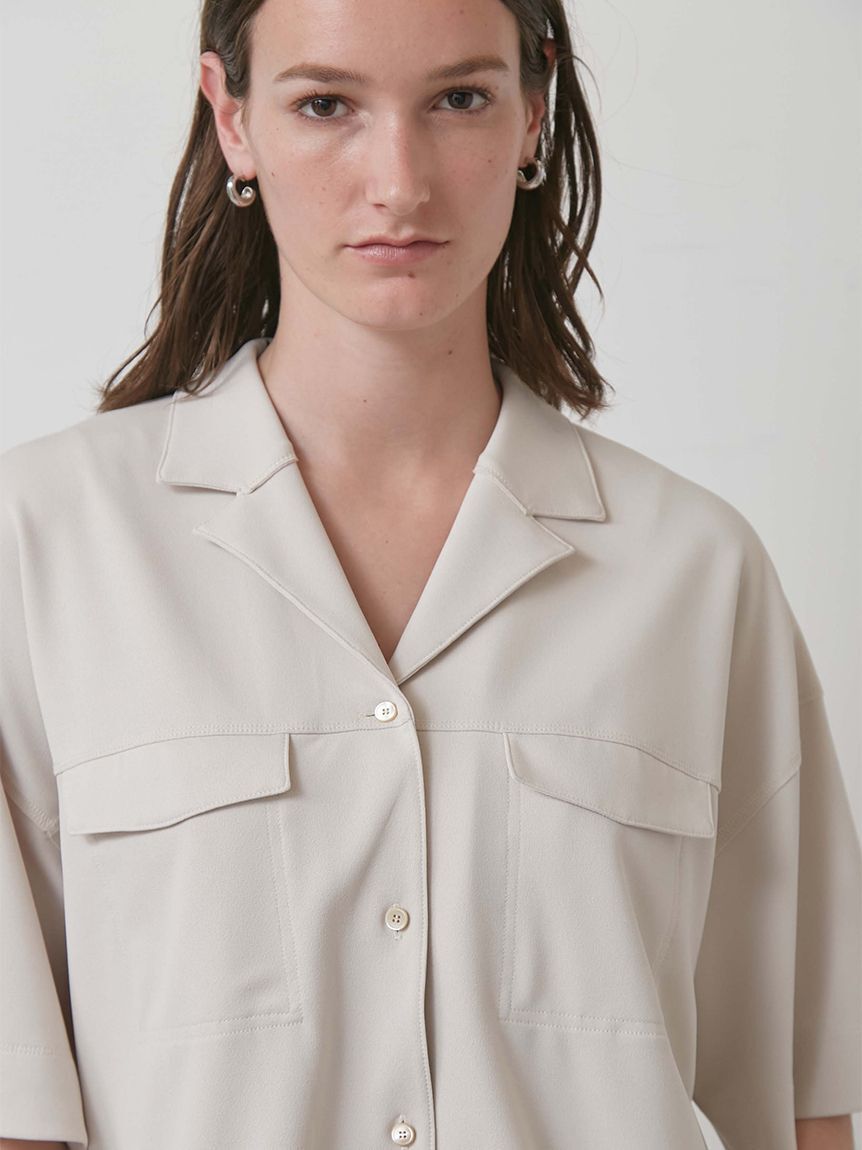 styling/「【セットアップ対応】ジョーゼットオープンカラーシャツ」|シャツ・ブラウス|