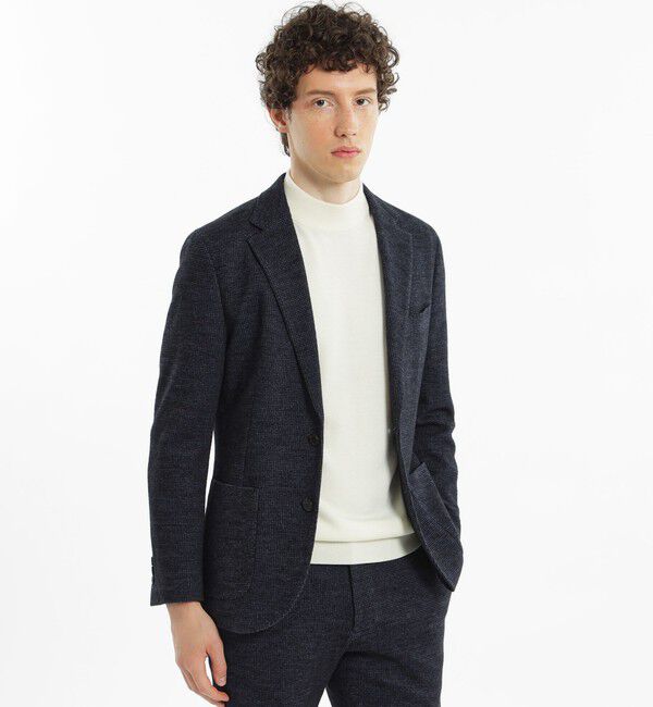 MACKINTOSH PHILOSOPHY「テーラードジャージー ジャケット EMMETEXジャージー」|テーラードジャケット|ブルー