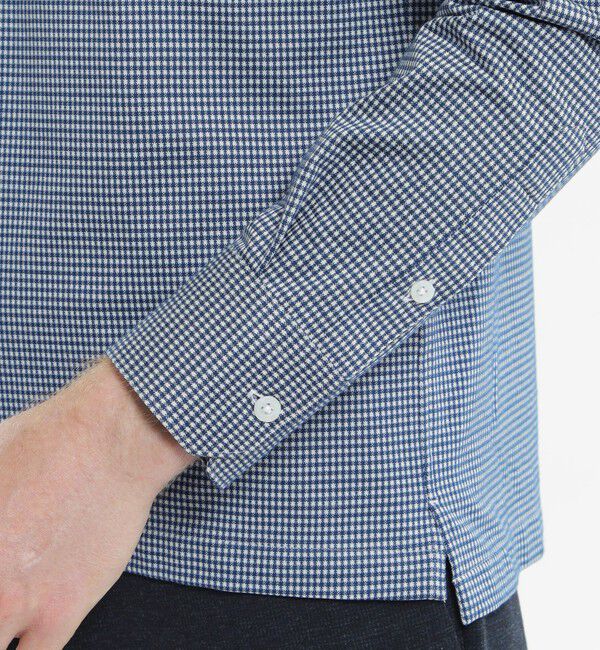 MACKINTOSH PHILOSOPHY「ホリゾンタルワイド ジャージーシャツ ギンガム/無地」|シャツ・ブラウス|