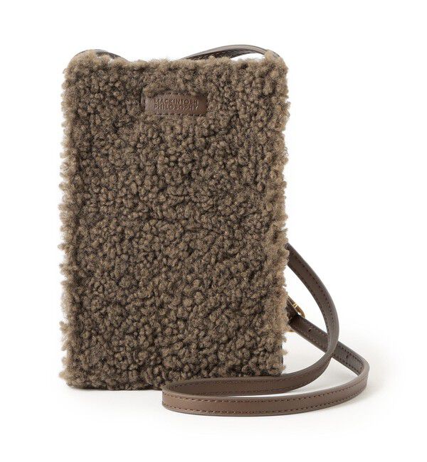 MACKINTOSH PHILOSOPHY「ボアスマホポーチ」|ショルダー・メッセンジャー|キャメル