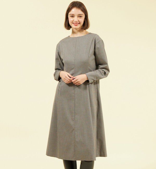 MACKINTOSH PHILOSOPHY「フレアチェックワンピース」|ワンピース|キャメル