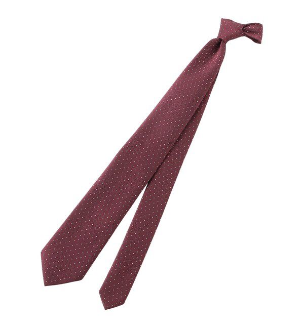 MACKINTOSH PHILOSOPHY「トロッター レギュラータイ ピンドット」|ネクタイ・蝶ネクタイ|ワイン